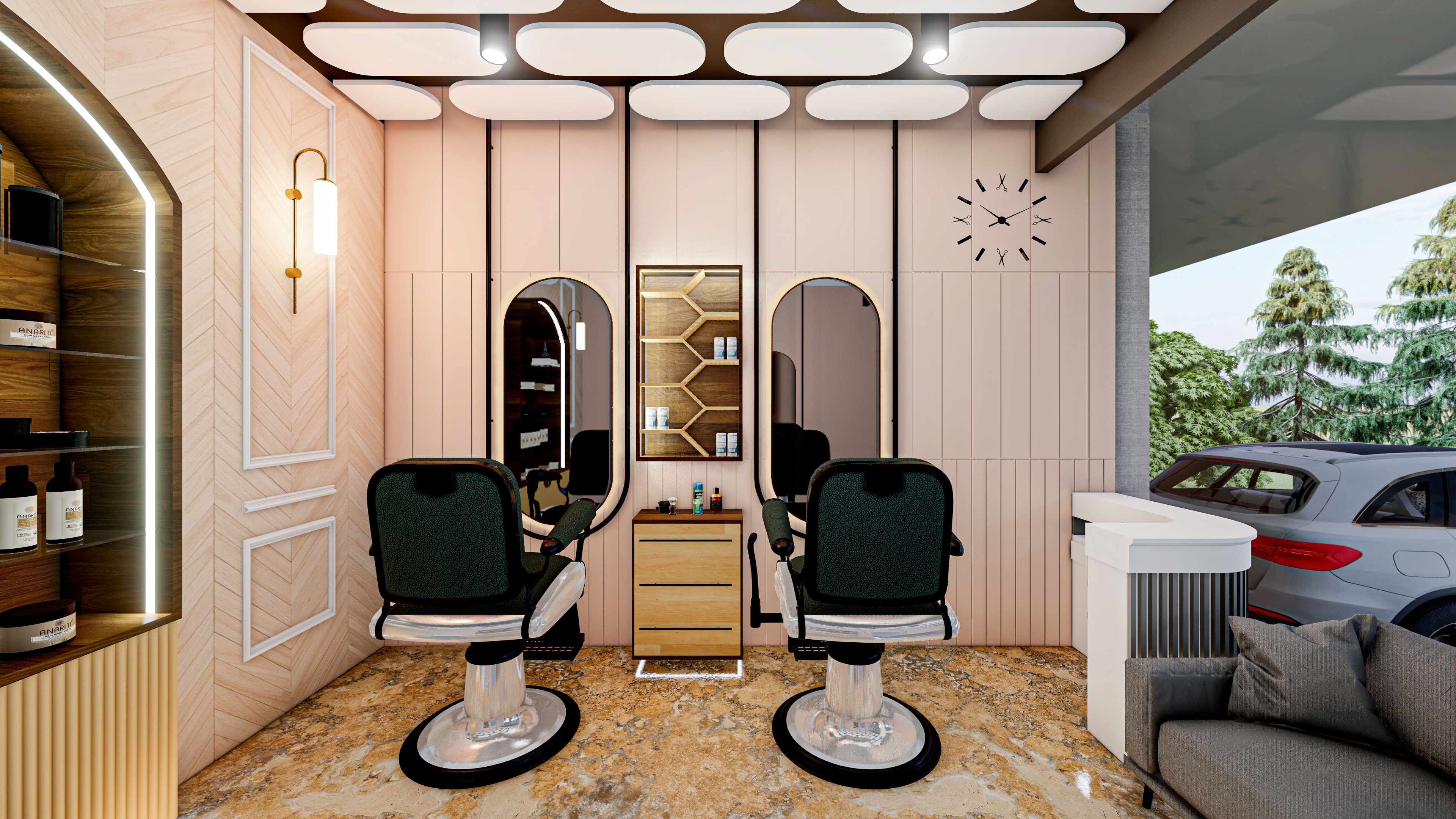 Luxury salon interior design Aurangabad