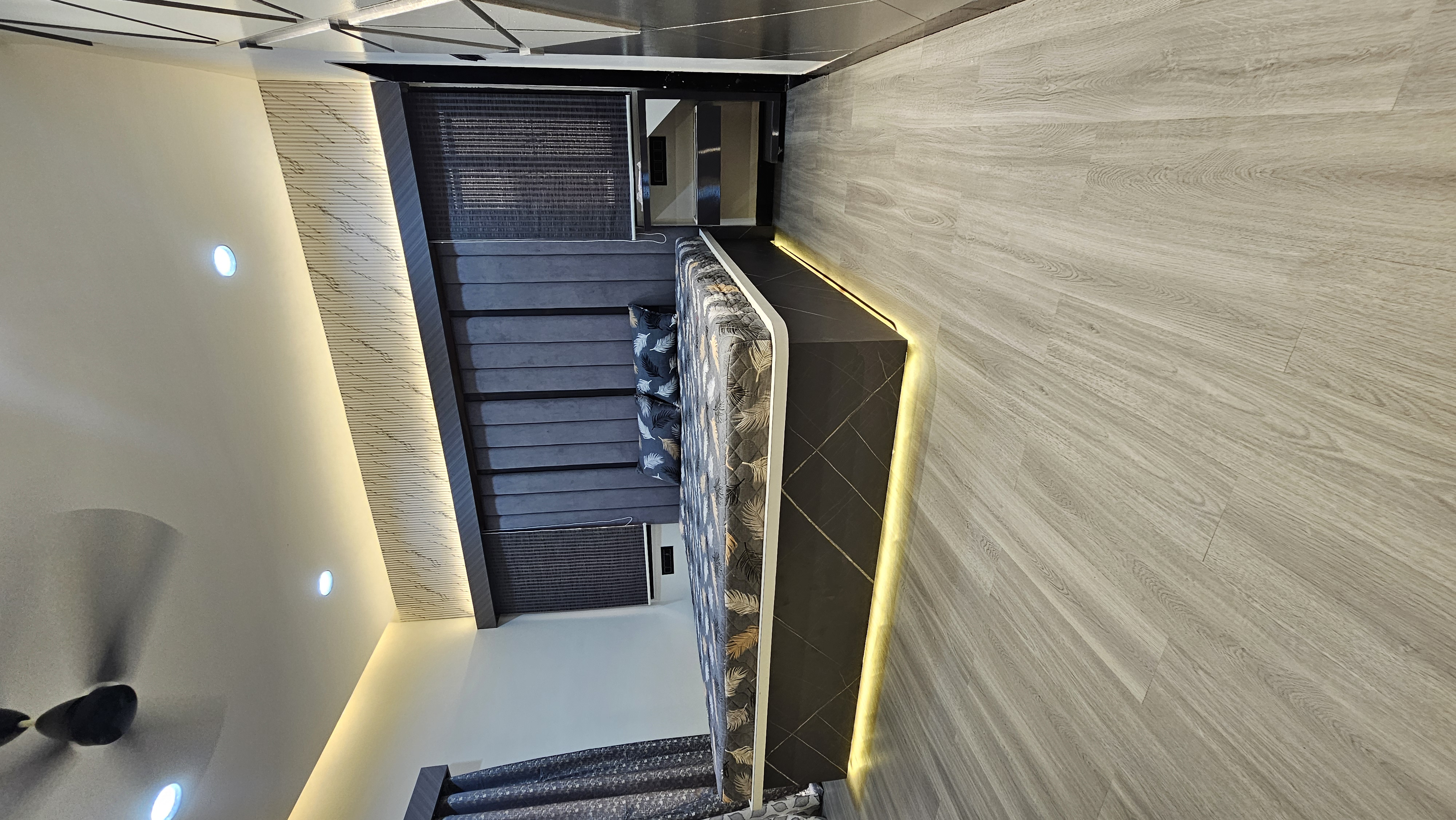 Bespoke floating platform bed woodwork