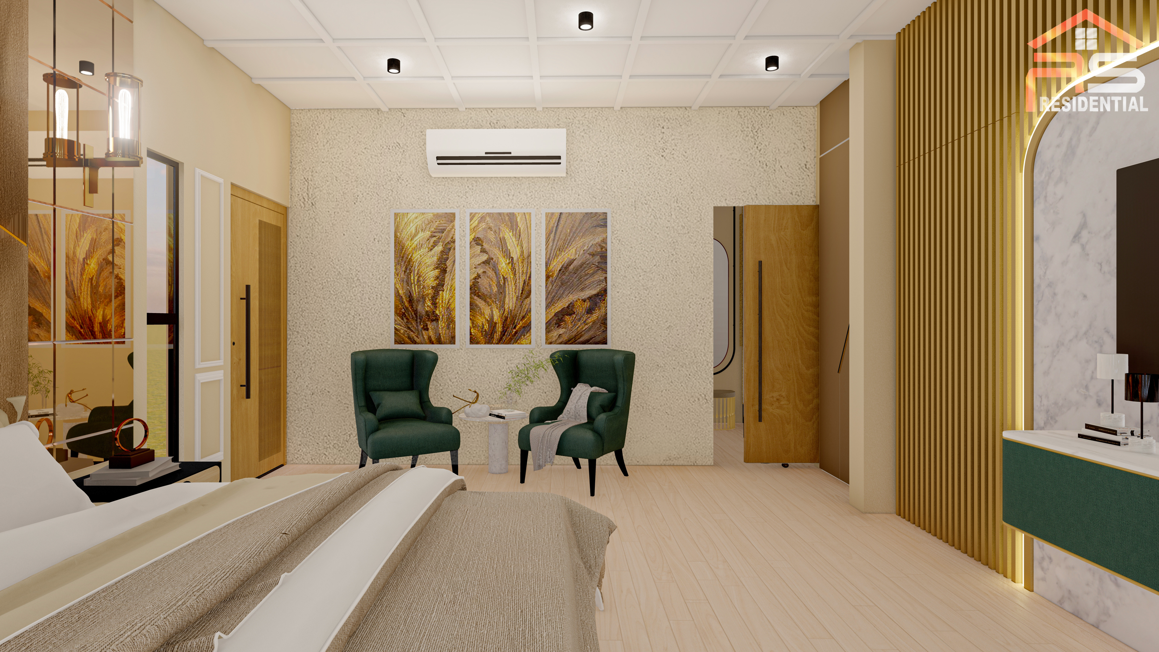 Bedroom detail interior Aurangabad